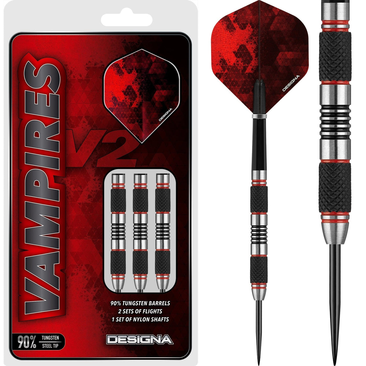 Designa Vampires V2 Darts – Stahlspitze – M1