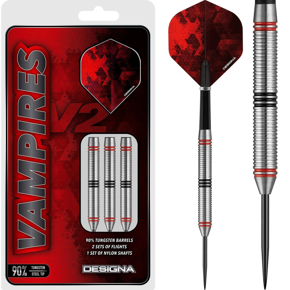 Designa Vampires V2 Darts - Steel Tip - M4 22g