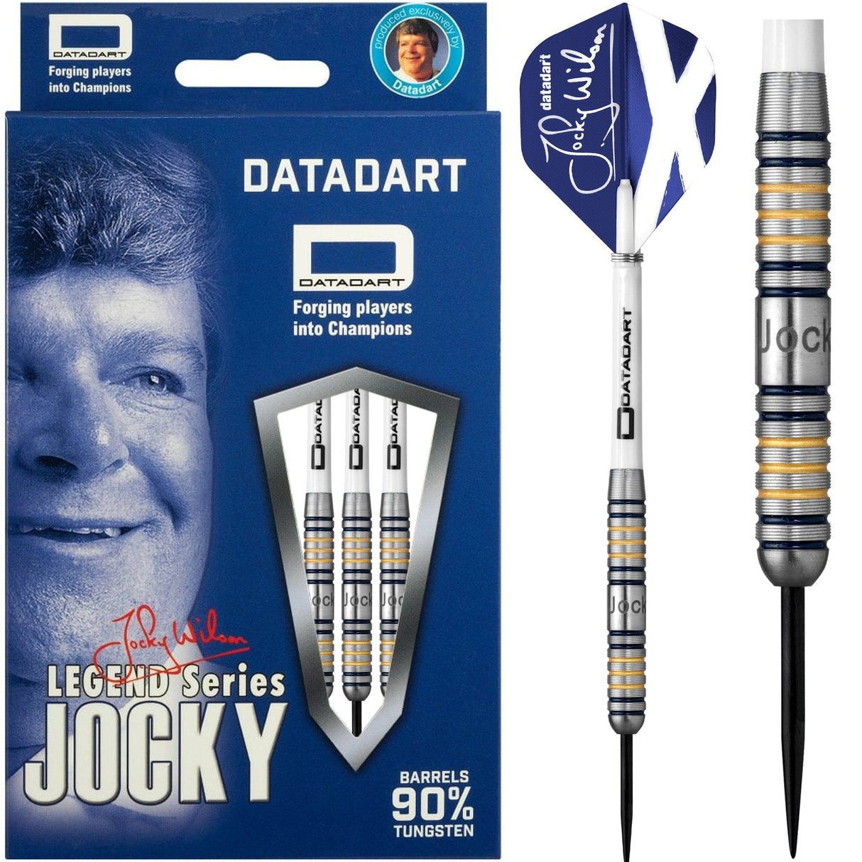Datadart Jocky Wilson Darts - Steel Tip - Ghost Grip 22g