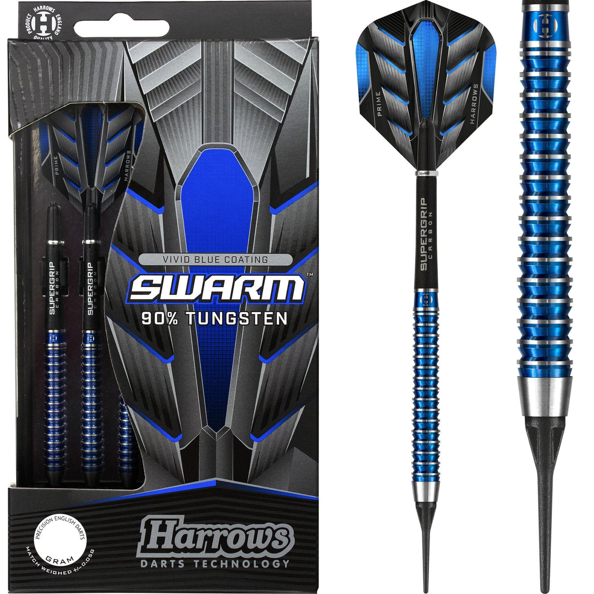 *Harrows Swarm Darts - Soft Tip - Electric Blue 18g