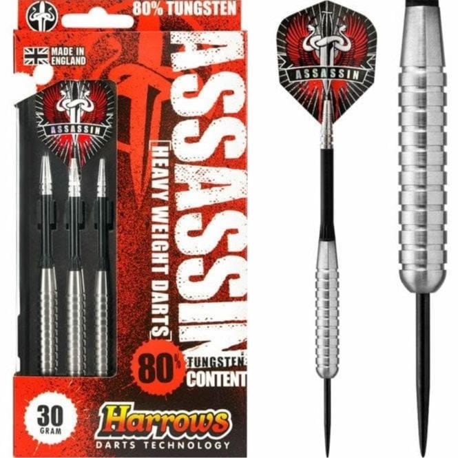 Harrows Assassin Darts - Steel Tip - Heavy - Ringed - 30g 30g