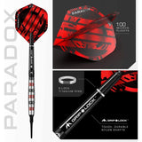 *Mission Paradox Darts - Soft Tip - Curved - M2 - Electro Black & Red