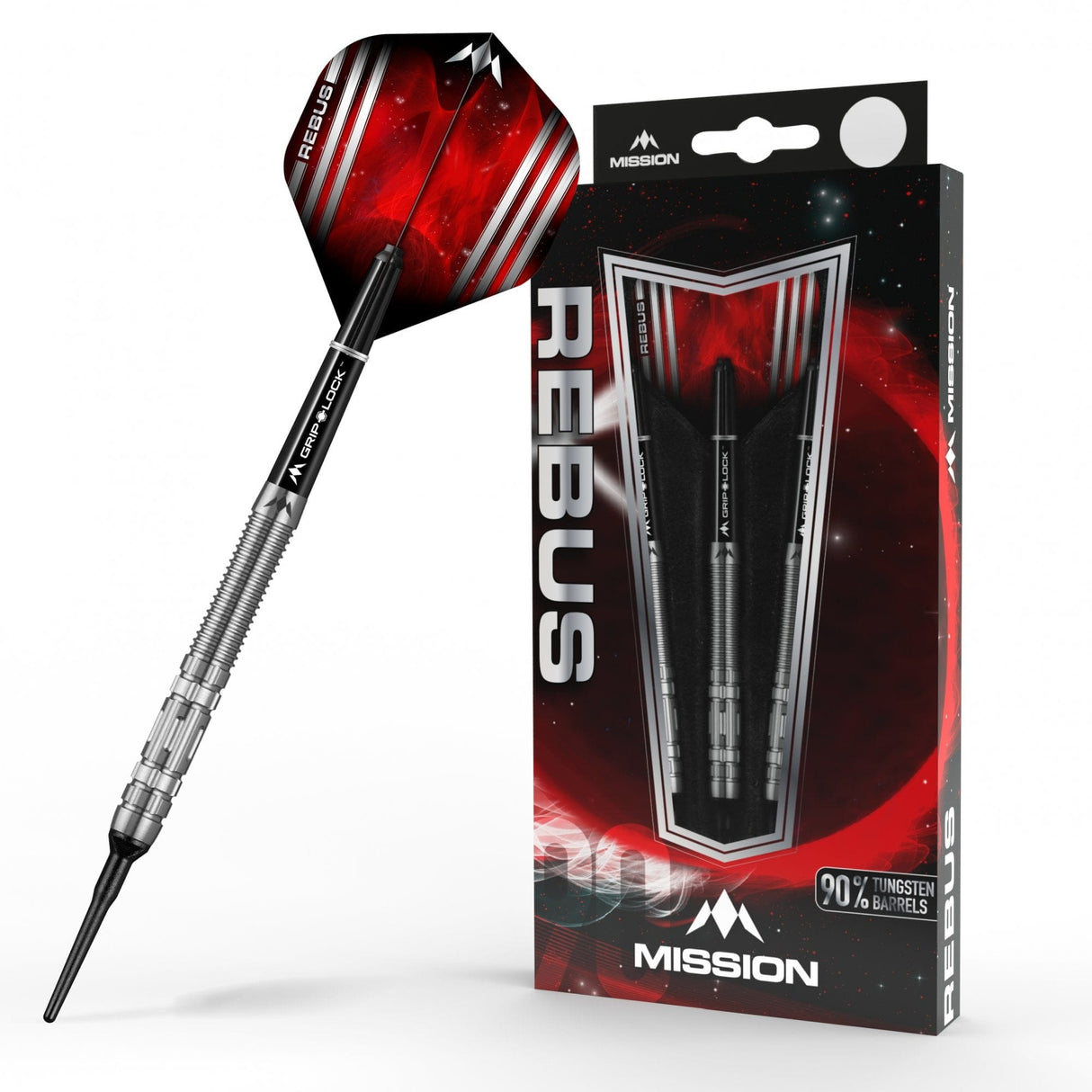 *Mission Rebus Darts - Soft Tip - M1 - Rear Ring Grip