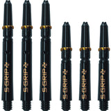 Harrows Supergrip Spin Stems - Dart Shafts - Black Gold