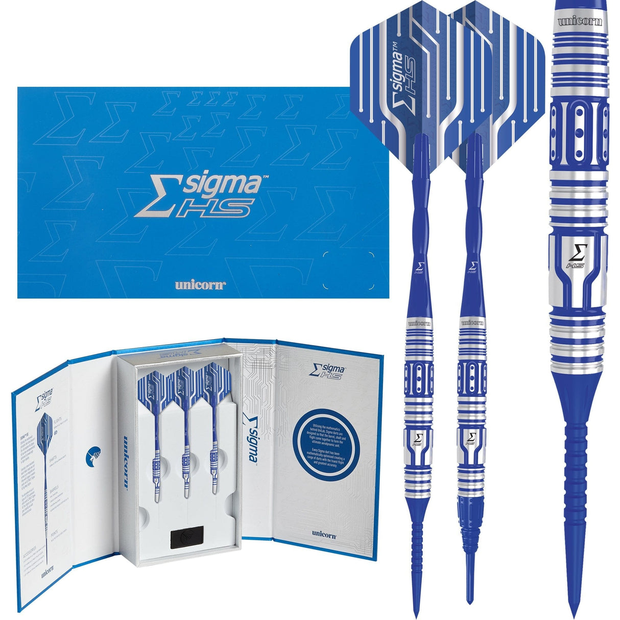 *Unicorn Sigma HS Converta Darts - Soft Tip - Deluxe - Blue