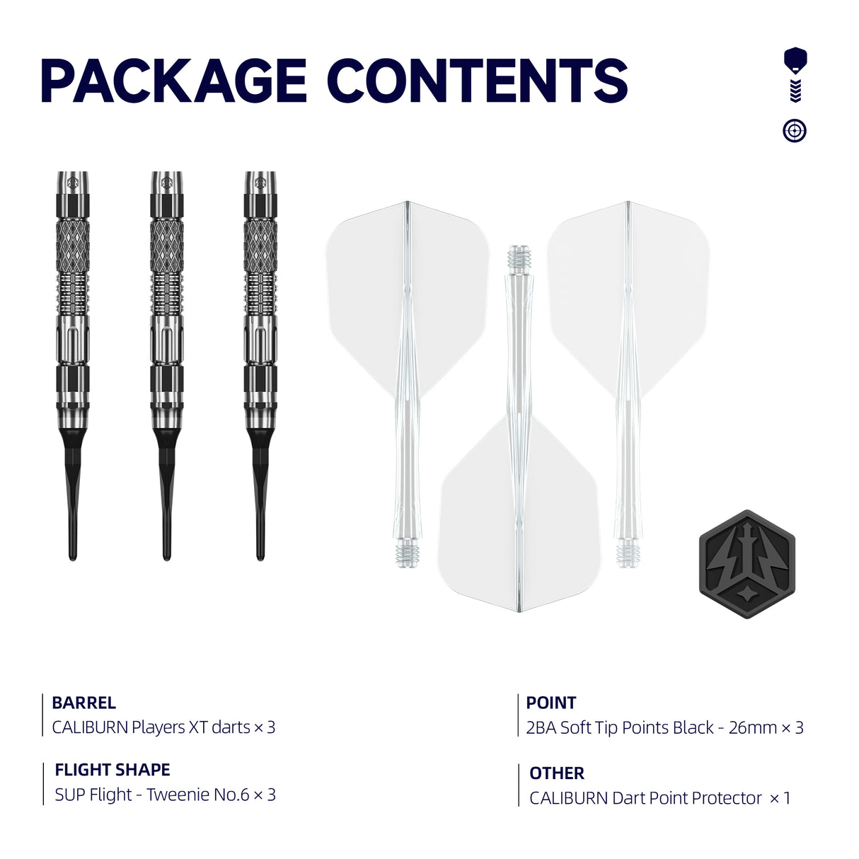 Caliburn Spieler Darts - Welche Spitze - 90% Tungsten - XT