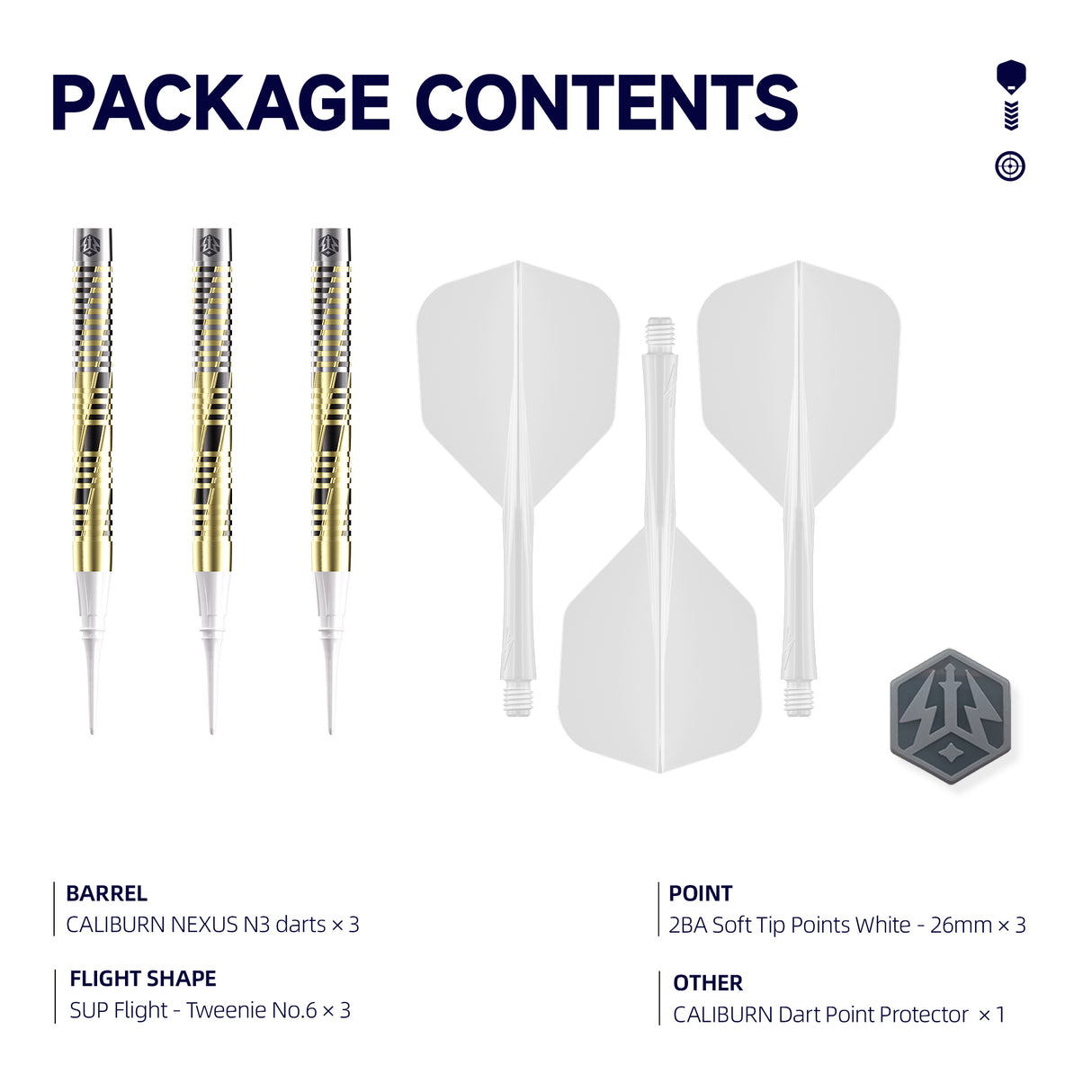 Caliburn Nexus Darts - Welche Spitze - 95% Tungsten - N3