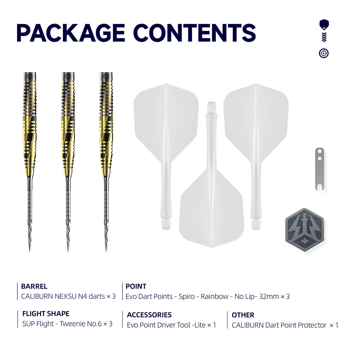 Caliburn Nexus Darts - Stahlspitze - 95% Tungsten - N4