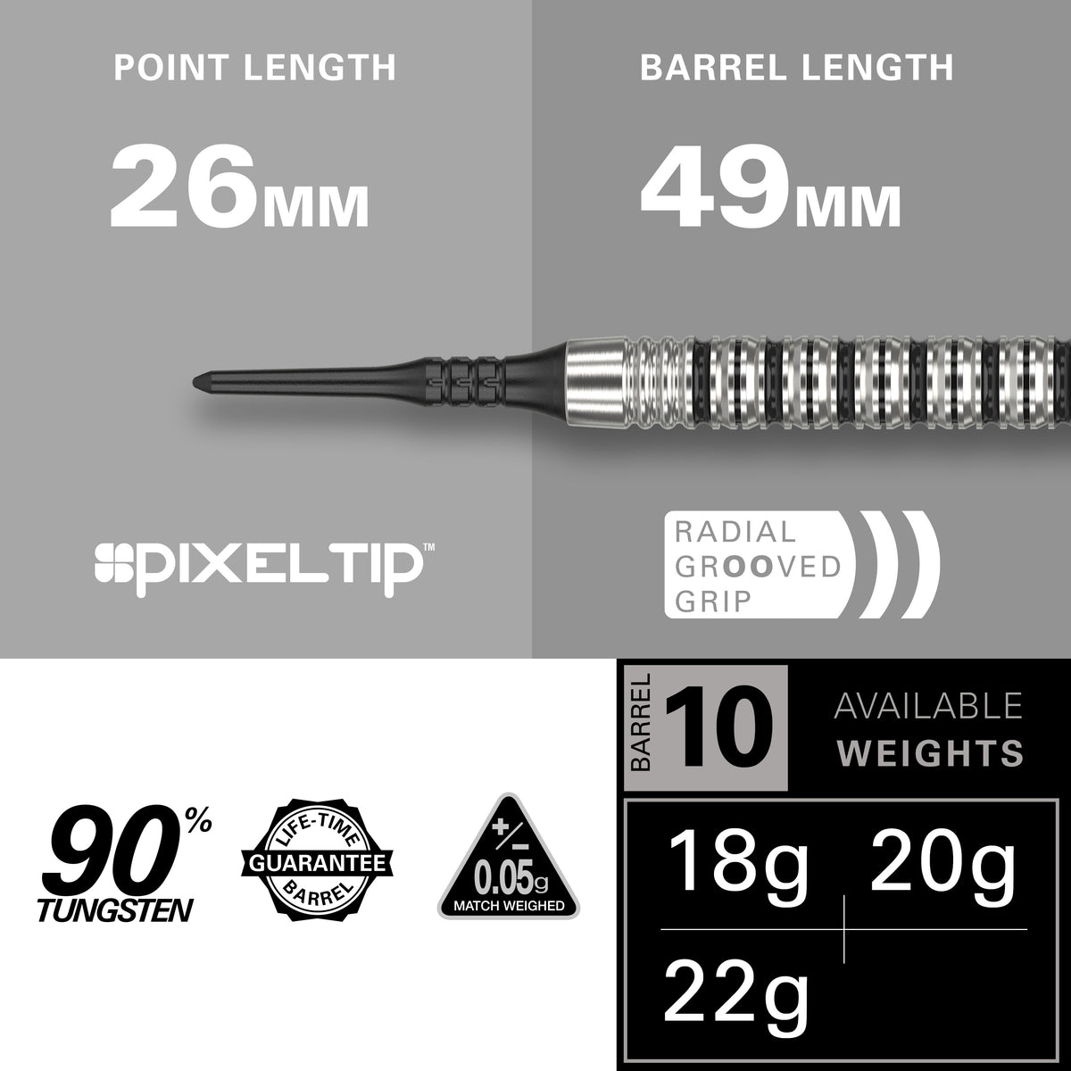 Target Exo Darts - Welche Spitze - 90% Tungsten - 10