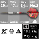 Target Stephen Bunting Darts - Stahlspitze - 95% Tungsten - G5