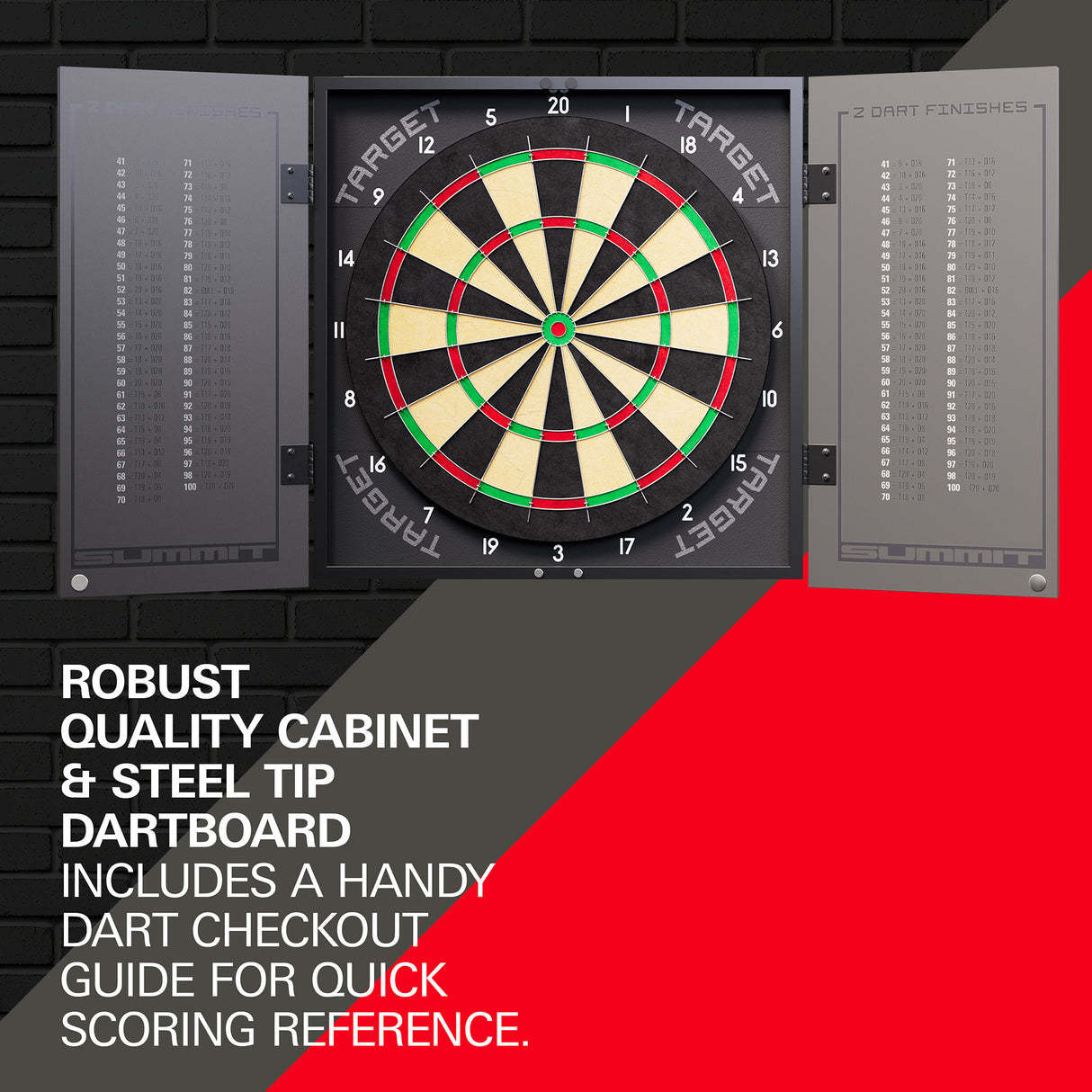 Target Summit Set - Dartboard & Schrank