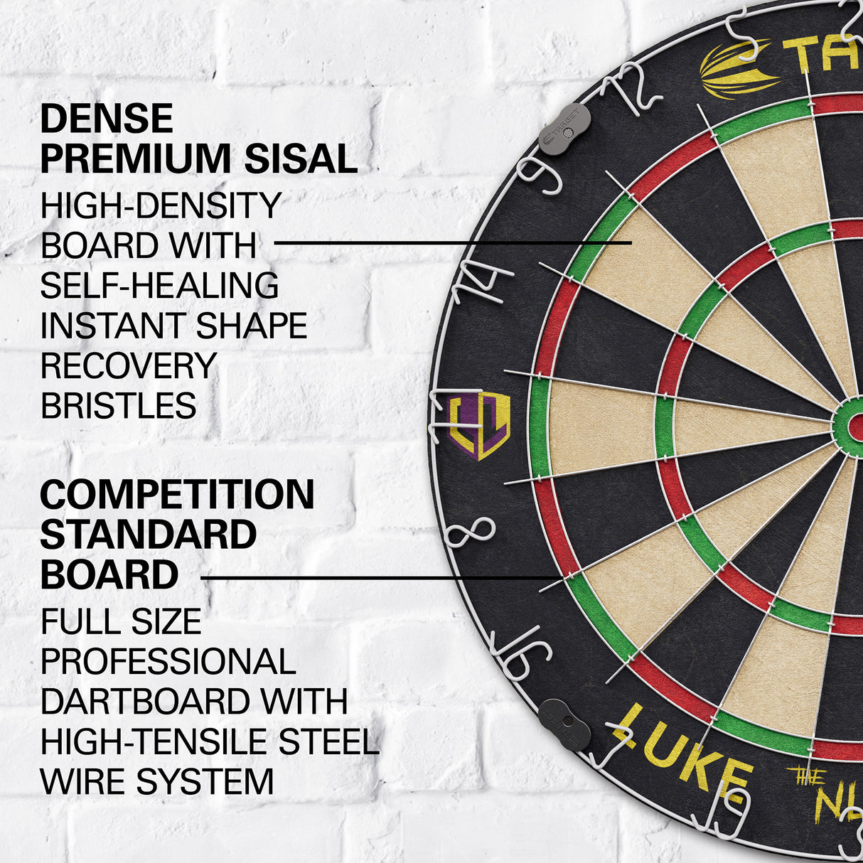 Target Luke Littler Dartboard Set - Dartboard + 6 Darts