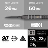 Target Nathan Aspinall Darts - Stahlspitze - 90% Tungsten - Echo
