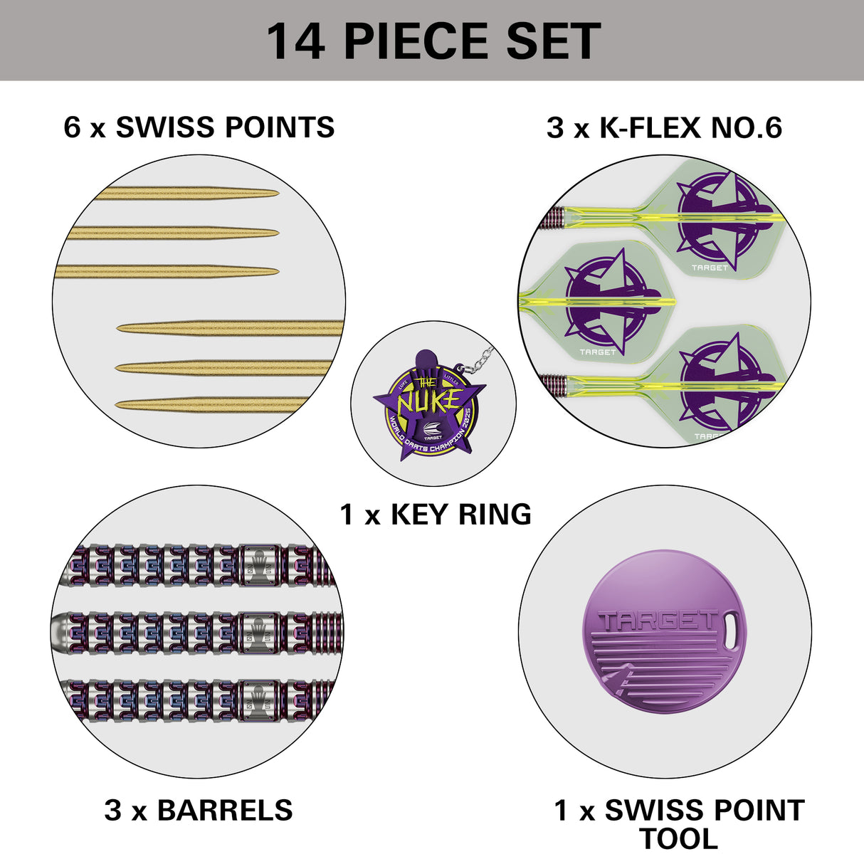 Target Luke Littler Darts - Stahlspitze - 90% Tungsten - Weltmeister