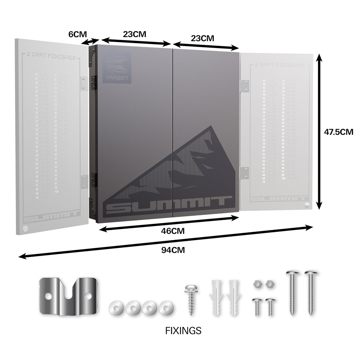 Target Summit Set - Dartboard & Schrank