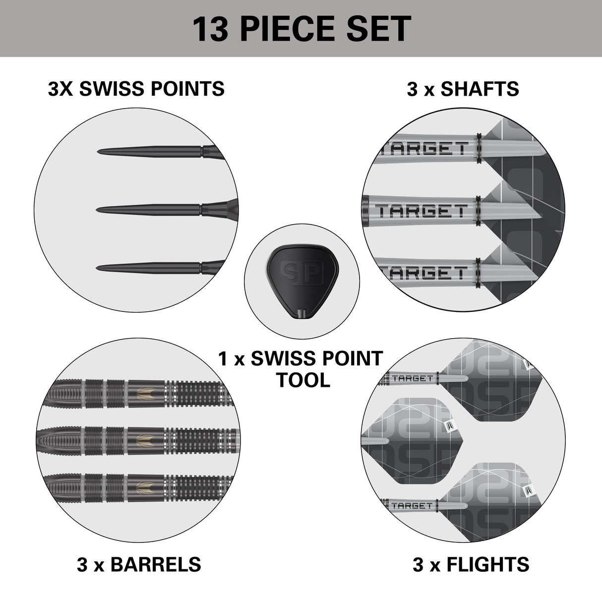 Target Nathan Aspinall Darts - Stahlspitze - 90% Tungsten - Echo