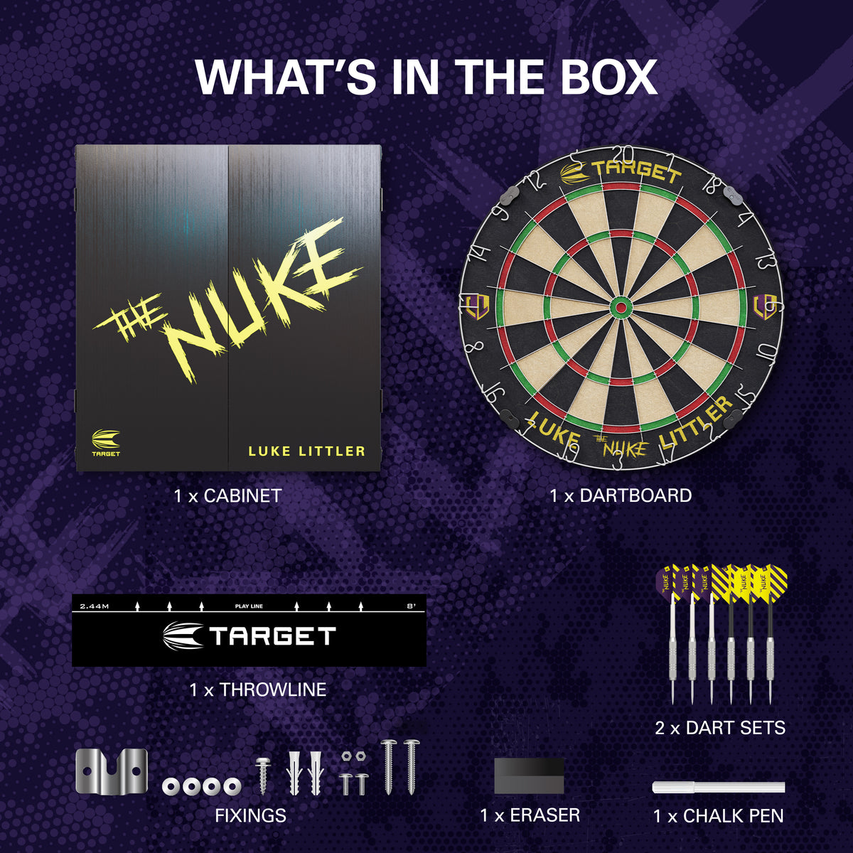Target Dartboard & Schrank Set - Luke Littler