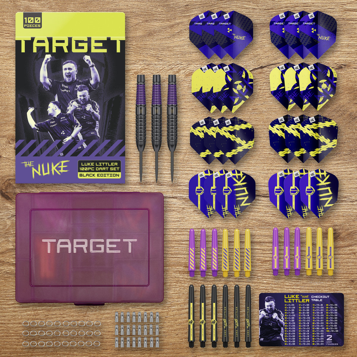Target Luke Littler Darts - 100-teiliges Zubehörset