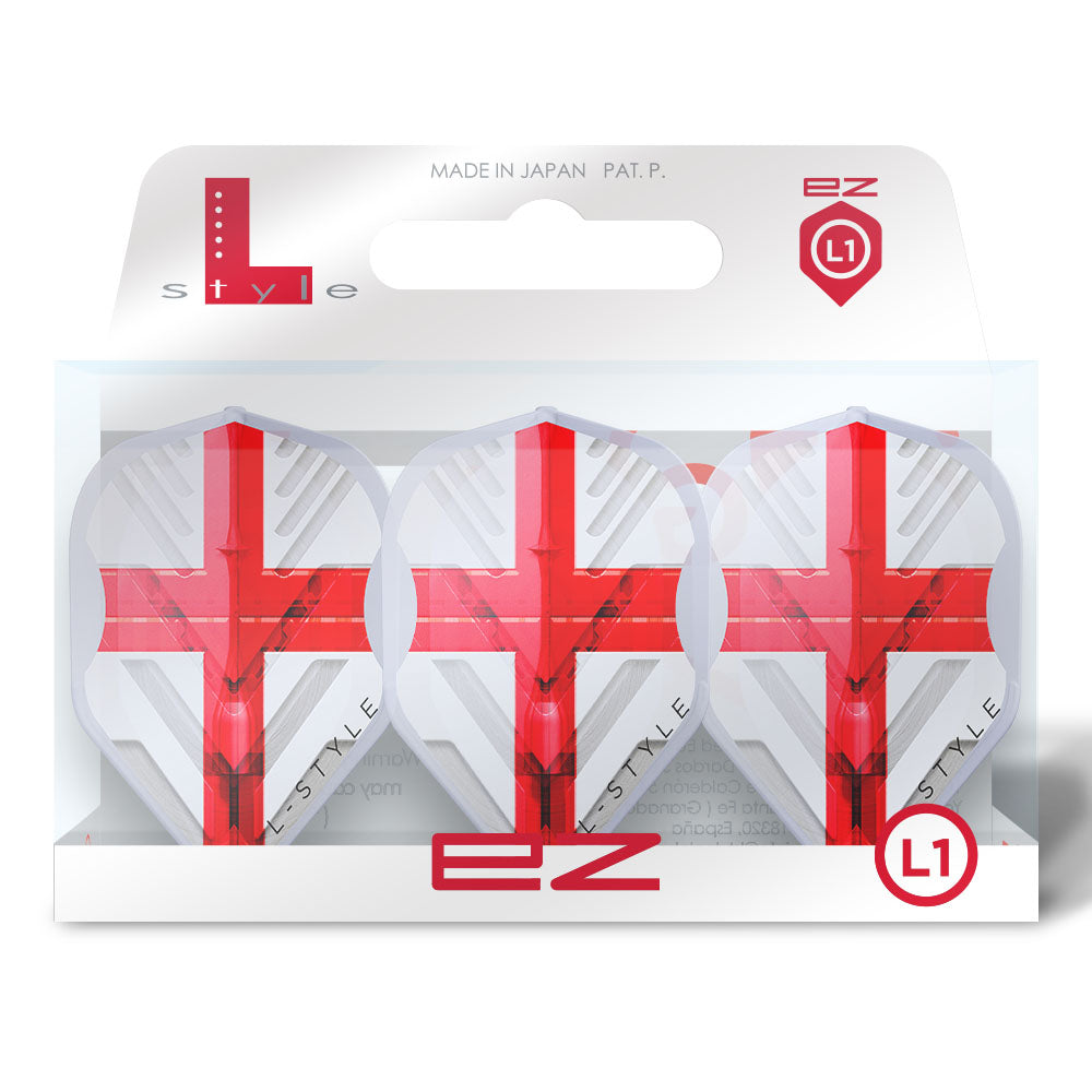 L-Style EZ L-Flights - Integrierter Champagner-Ring - L1EZ - V-Serie Typ E - England - Klar Weiß