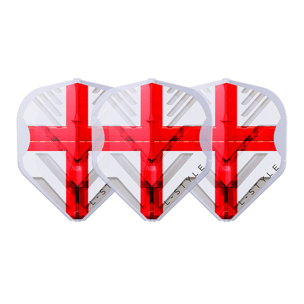 L-Style EZ L-Flights - Integrierter Champagner-Ring - L1EZ - V-Serie Typ E - England - Klar Weiß