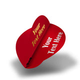 Personalisierte Flights - Hot Foil - 5 Sets - Poly Plain - Birne - Rot