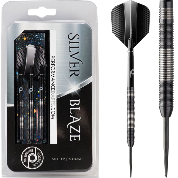 Performance Darts - Silver Blaze - Steel Tip - Black & Silver