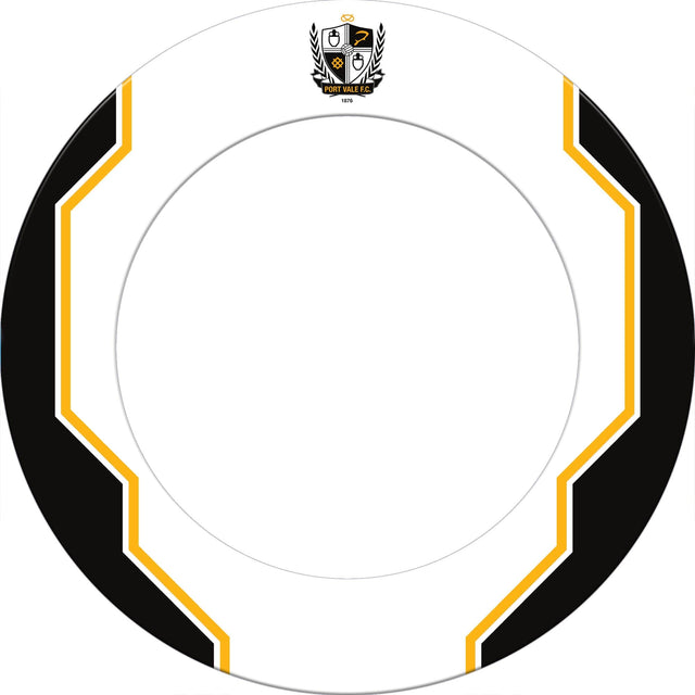 Port Vale FC - Official Licensed - The Valiants - Dartboard Surround - White - S1 - Logo with Trim