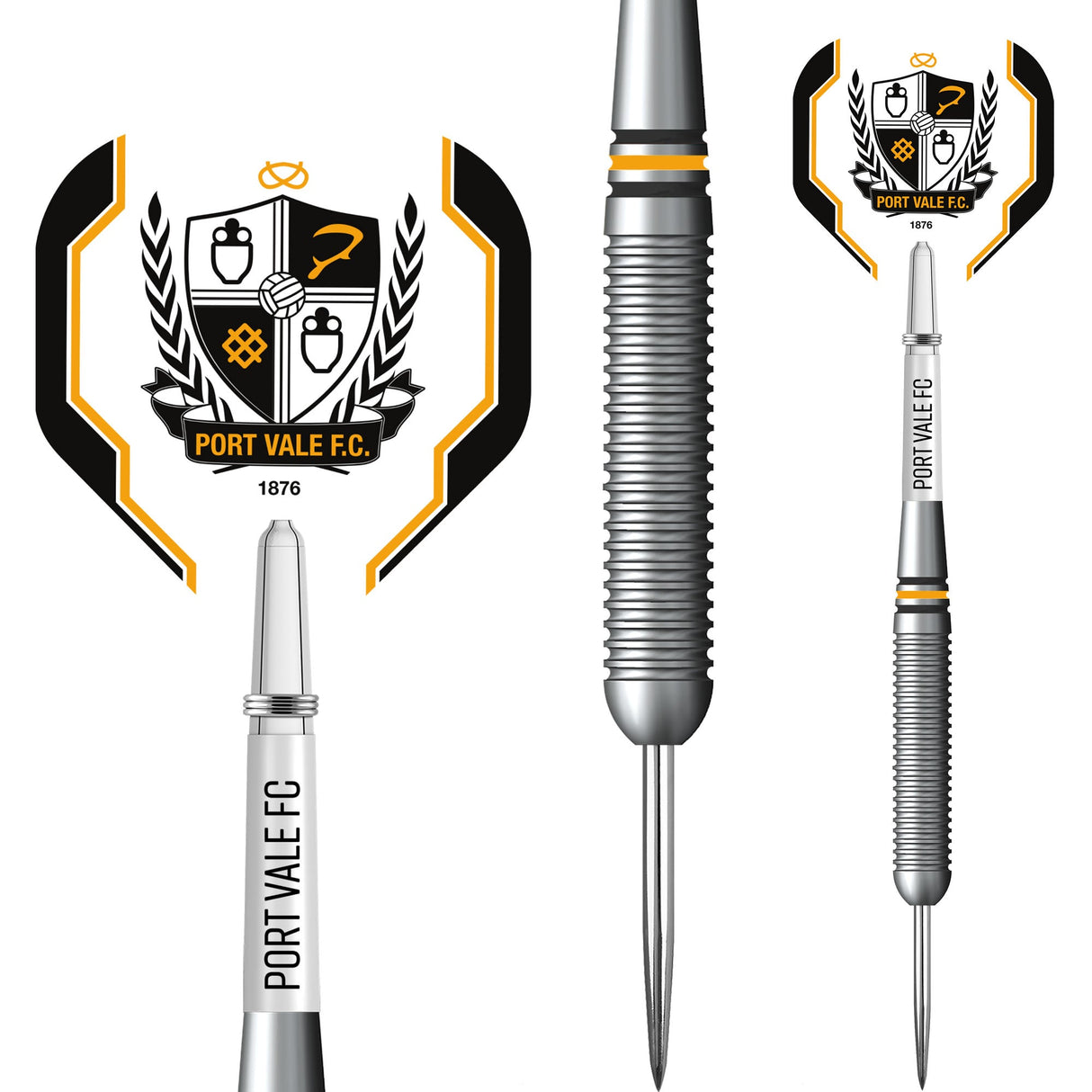 Port Vale FC – Offiziell lizenziert – The Valiants – Steeldarts – Messing – 22 g