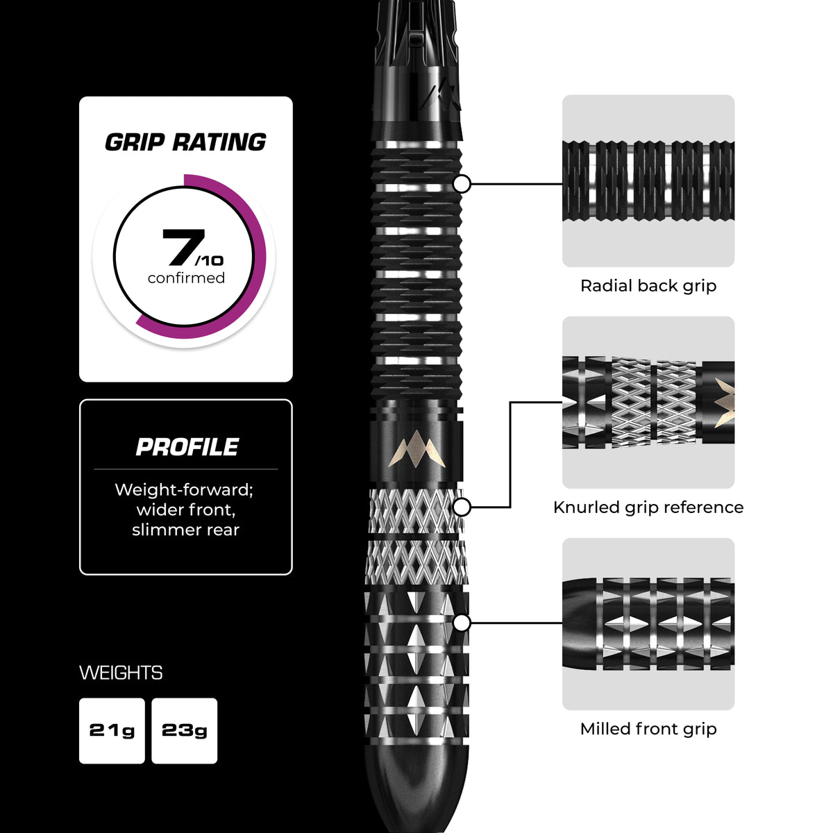 Mission Quantum R2.5 Darts - Stahlspitze - 95% Tungsten