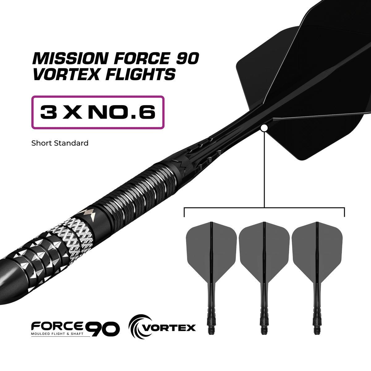 Mission Quantum R2.5 Darts - Stahlspitze - 95% Tungsten