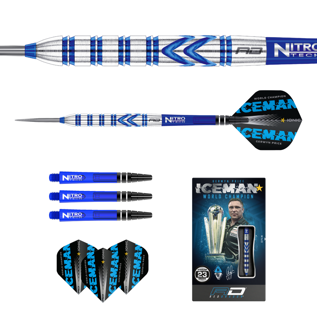 Red Dragon Gerwyn Price Darts - Stahlspitze - 90% Tungsten - Original