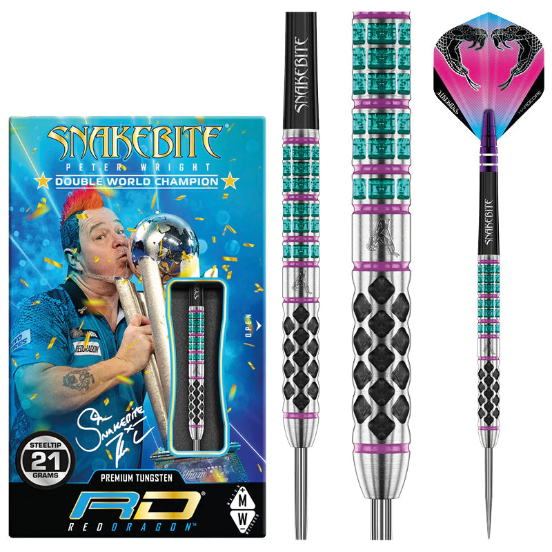 Red Dragon Peter Wright Darts - Stahlspitze - 90% Tungsten - Supa Venom