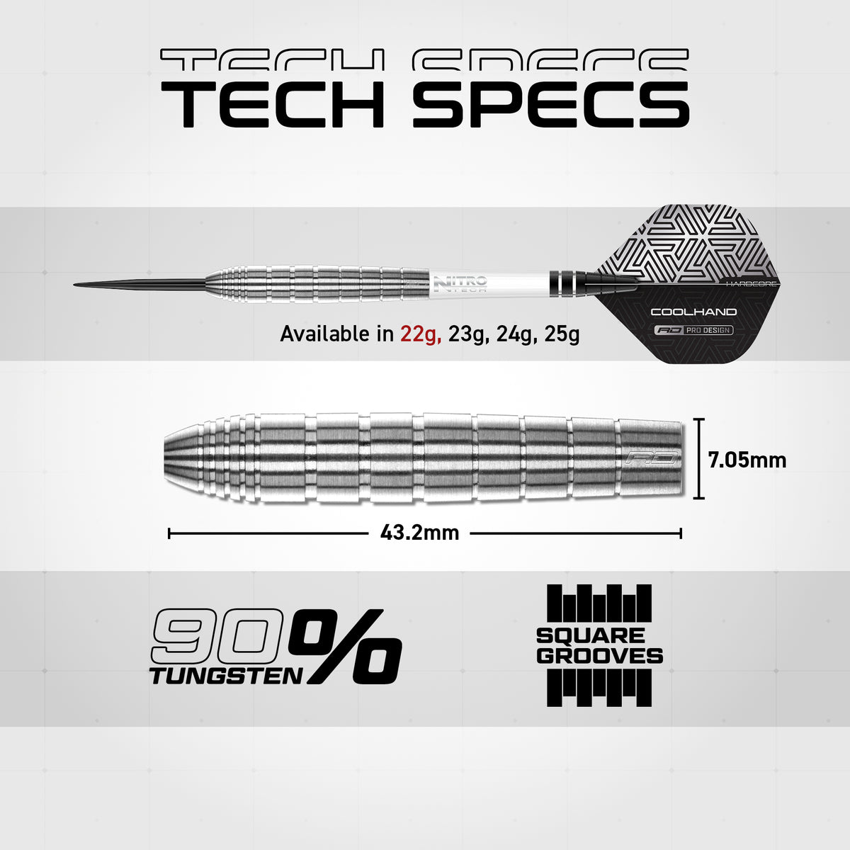 Red Dragon Luke Humphries Darts - Stahlspitze - 90% Tungsten - TX1