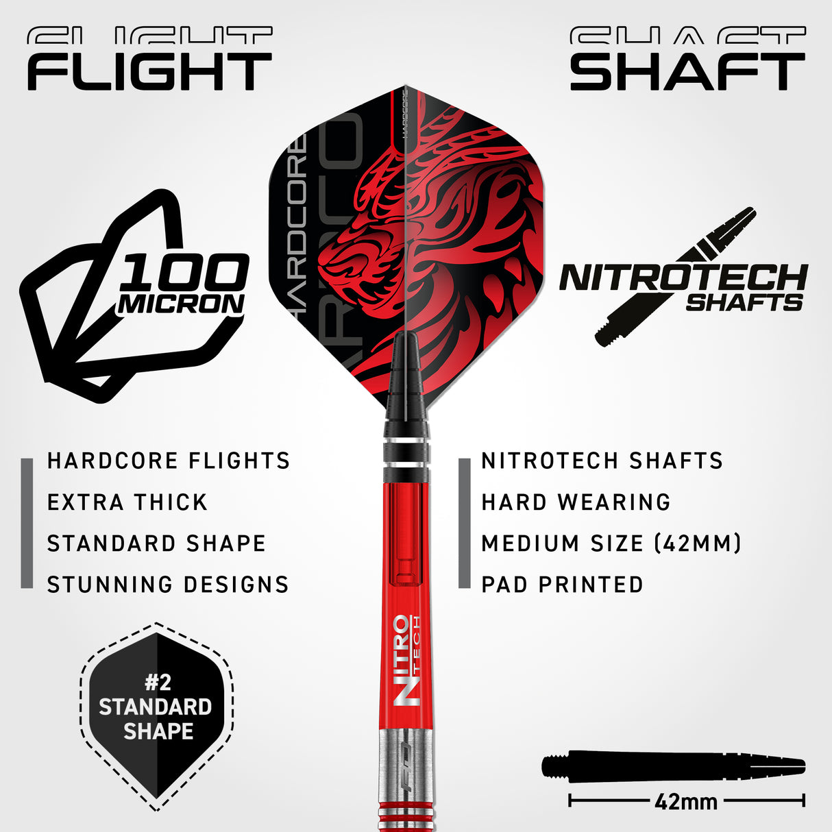 Red Dragon Jonny Clayton Darts - Stahlspitze - 90% Tungsten - Original