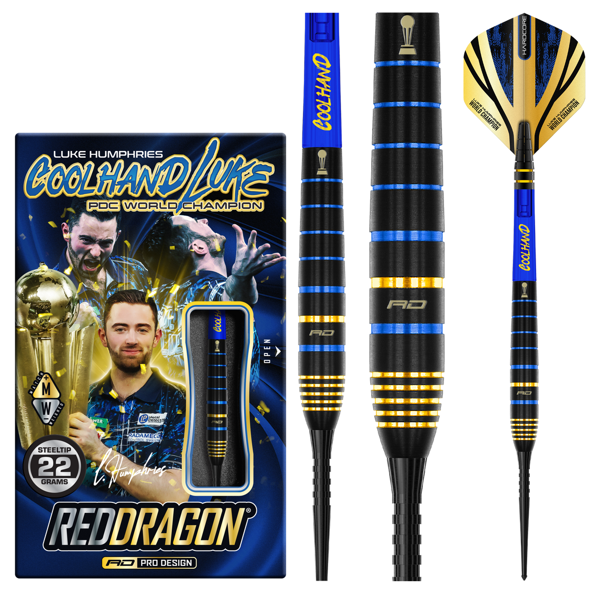Red Dragon Luke Humphries Darts - Stahlspitze - 90% Tungsten - TX4