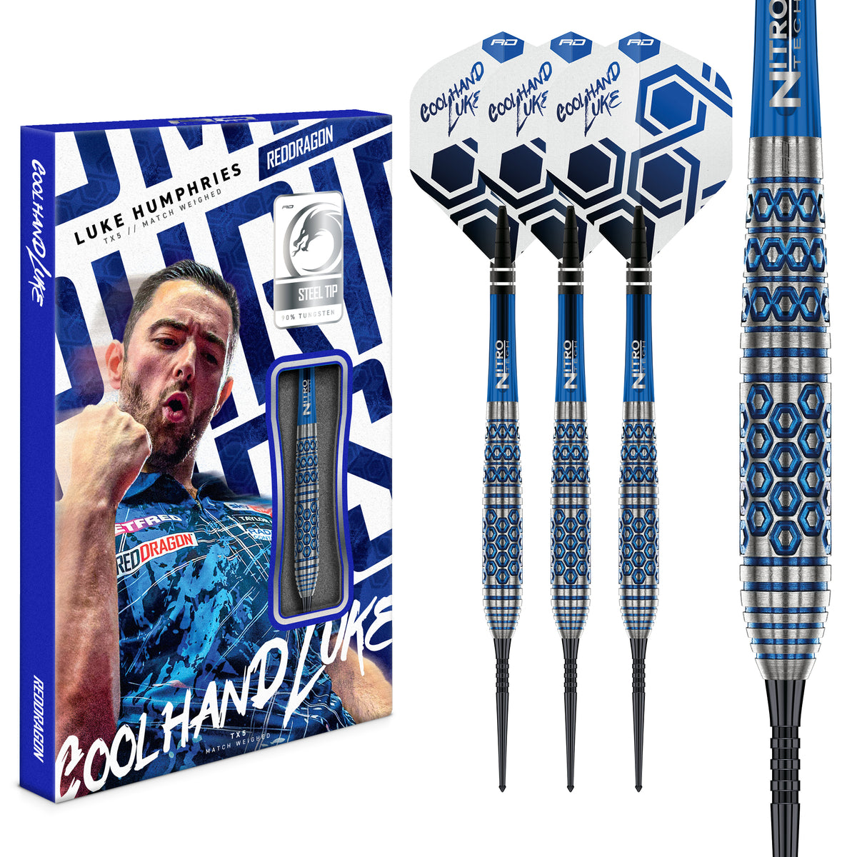 Red Dragon Luke Humphries Darts - Stahlspitze - 90% Tungsten - TX5