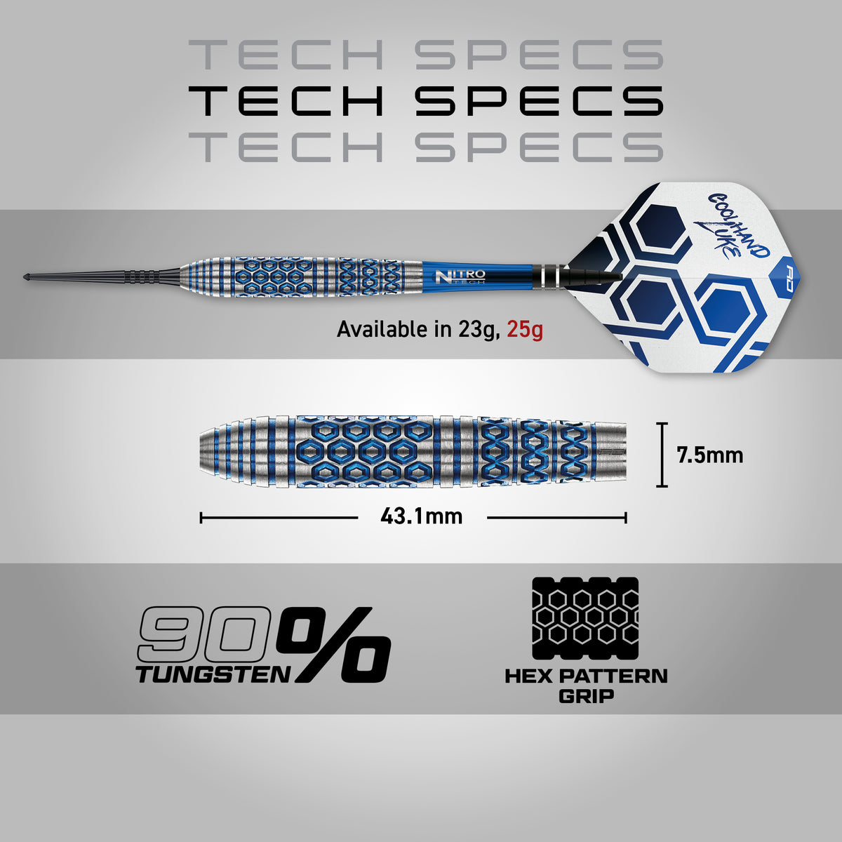 Red Dragon Luke Humphries Darts - Stahlspitze - 90% Tungsten - TX5