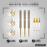 Red Dragon Paradym Gold Darts - Stahlspitze - 90% Tungsten - Parallel