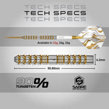 Red Dragon Paradym Gold Darts - Stahlspitze - 90% Tungsten - Parallel