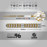 Red Dragon Paradym Gold Darts - Stahlspitze - 90% Tungsten - Parallel