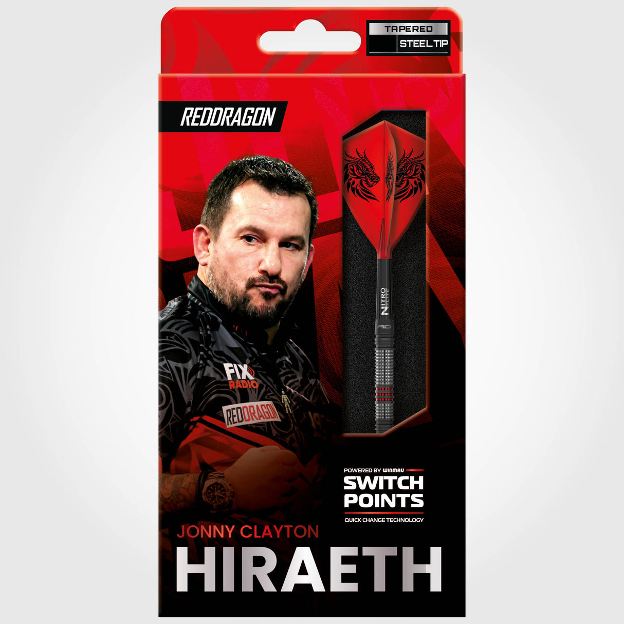 Red Dragon Jonny Clayton Switch Darts - Stahlspitze - 90% Tungsten - Hiraeth