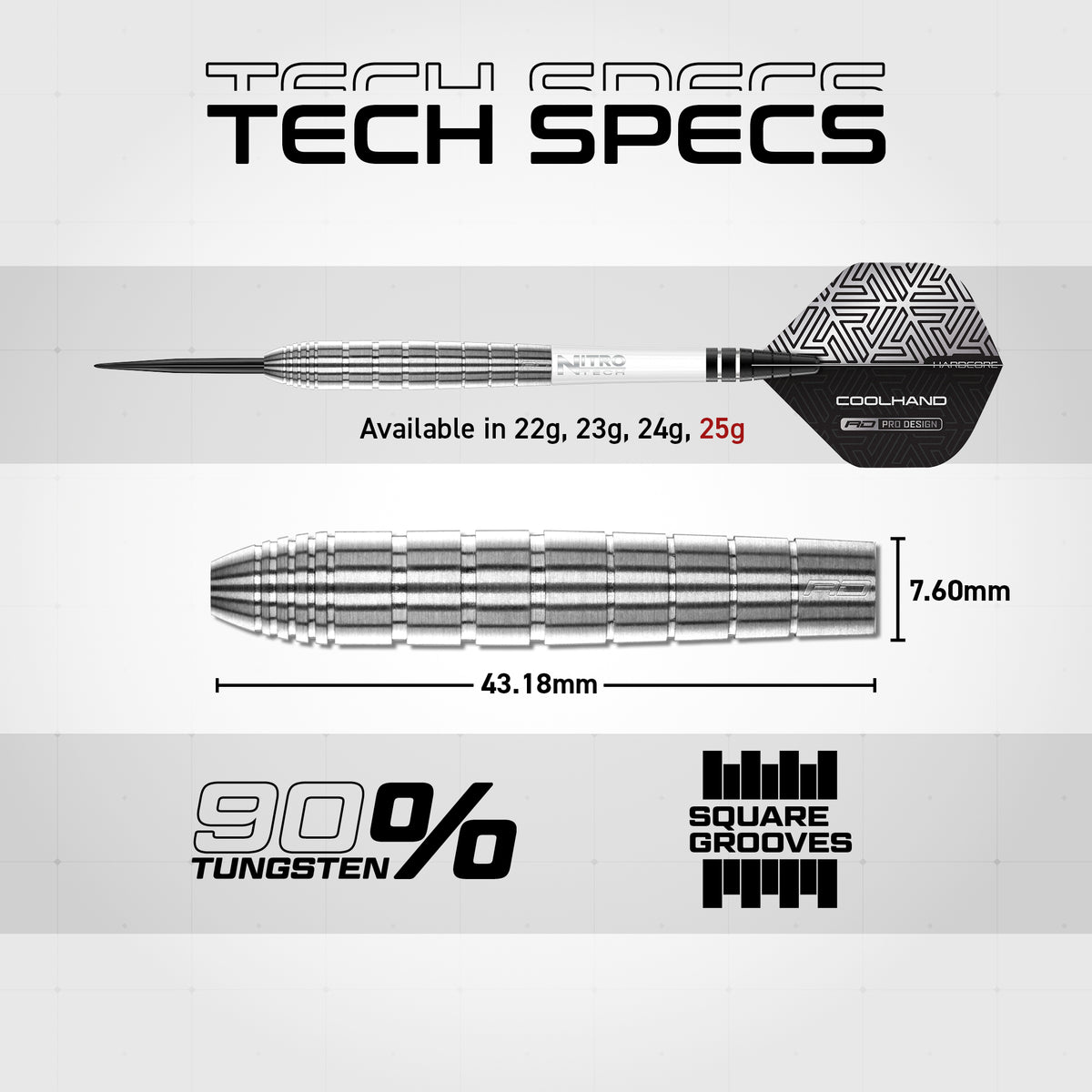 Red Dragon Luke Humphries Darts - Stahlspitze - 90% Tungsten - TX1