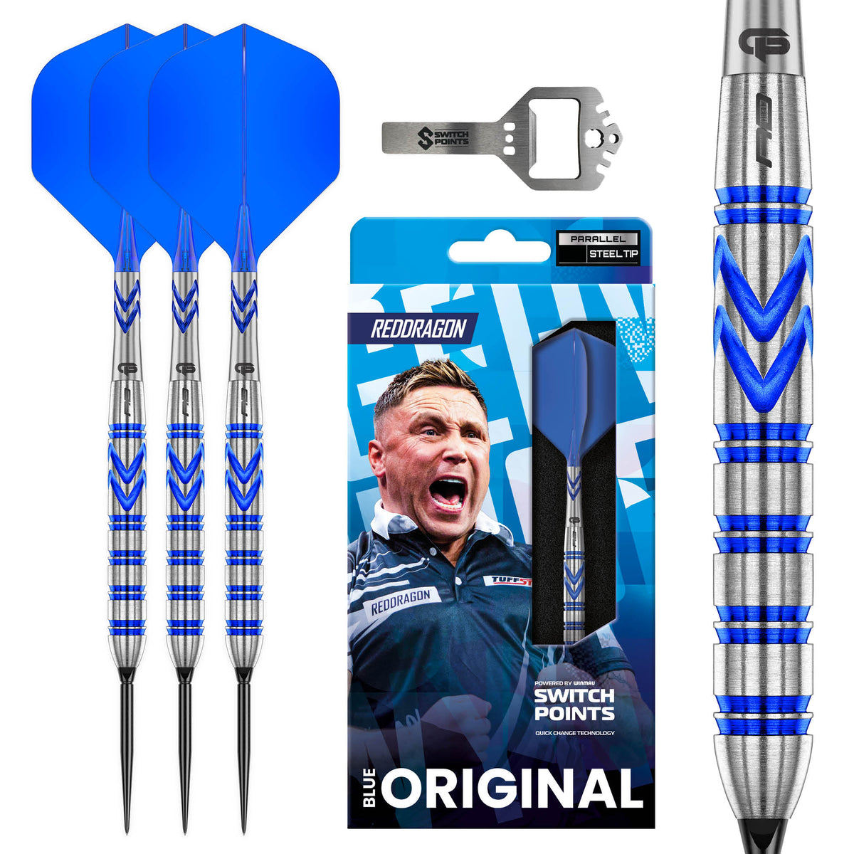 Red Dragon Gerwyn Price Switch Darts - Stahlspitze - 90% Tungsten - Original