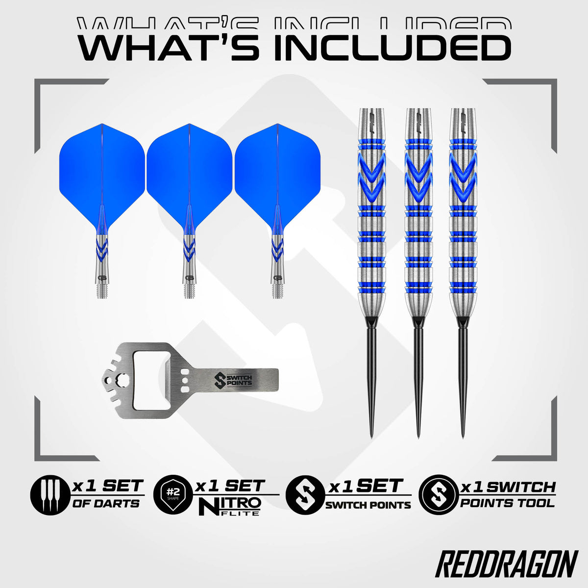 Red Dragon Gerwyn Price Switch Darts - Stahlspitze - 90% Tungsten - Original