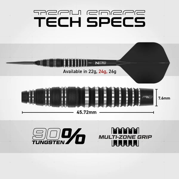 Red Dragon Sable Darts - Stahlspitze - 90% Tungsten - Bomb