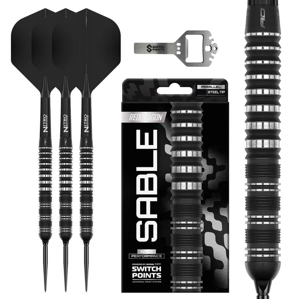 Red Dragon Sable Darts - Stahlspitze - 90% Tungsten - Gerade