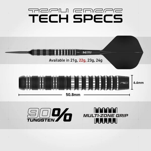 Red Dragon Sable Darts - Stahlspitze - 90% Tungsten - Gerade