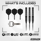 Red Dragon Sable Darts - Stahlspitze - 90% Tungsten - Torpedo