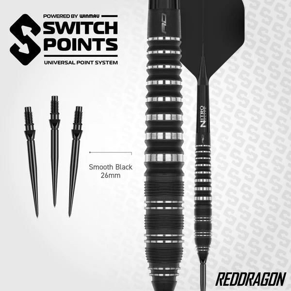 Red Dragon Sable Darts - Stahlspitze - 90% Tungsten - Torpedo
