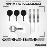 Red Dragon Gian van Veen Switch Darts - Stahlspitze - 90% Tungsten - Diamond